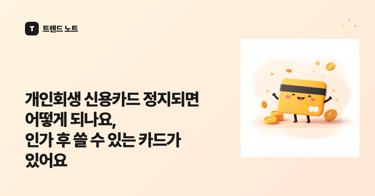 개인회생 신용카드 정지되면 어떻게 되나요, 인가 후 쓸 수 있는 카드가 있어요