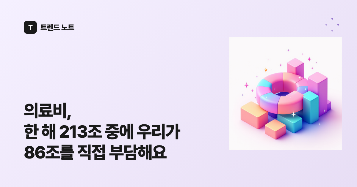 의료비, 한 해 213조 중에 우리가 86조를 직접 부담해요