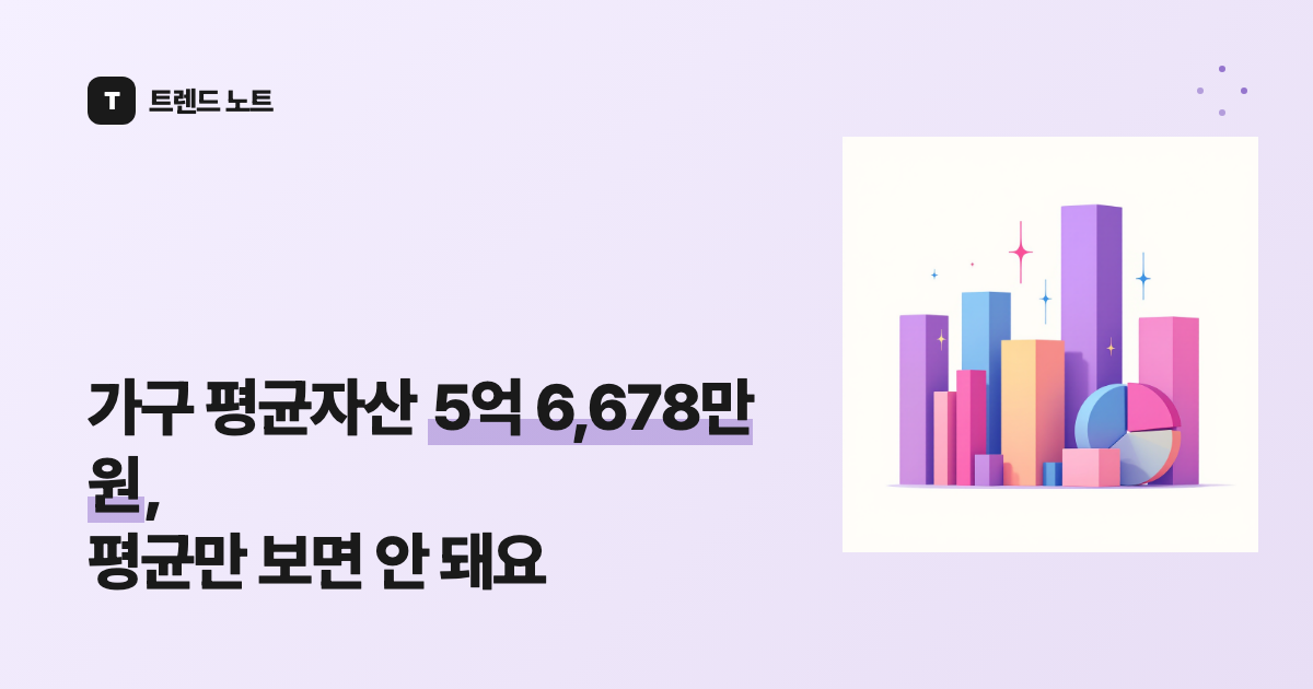 가구 평균자산 5억 6,678만 원, 평균만 보면 안 돼요