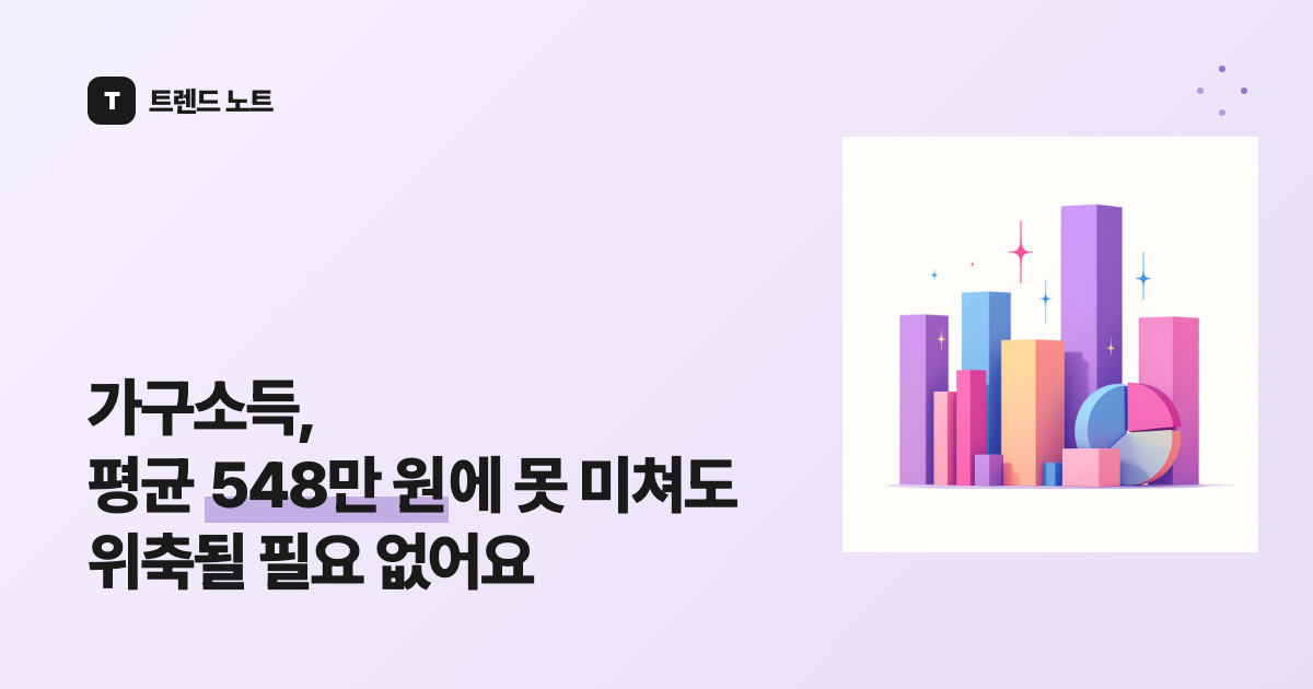 가구소득, 평균 548만 원에 못 미쳐도 위축될 필요 없어요