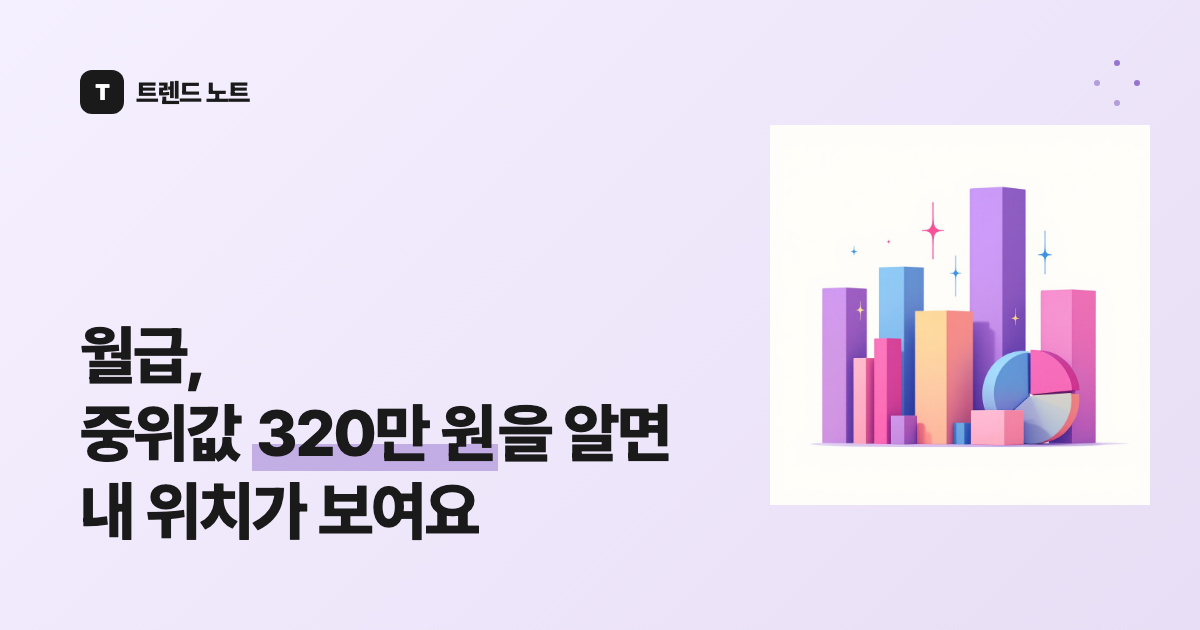 월급, 중위값 320만 원을 알면 내 위치가 보여요